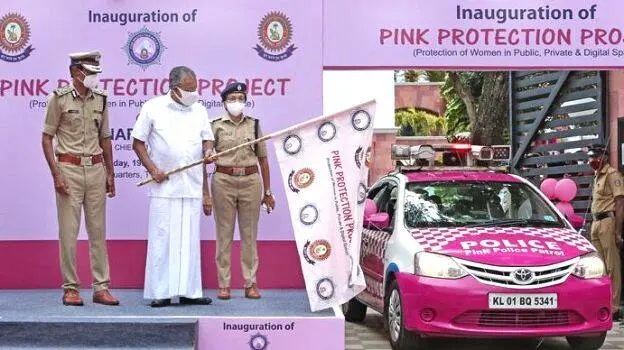 What is Pink Protection Project launched by Kerala Police?